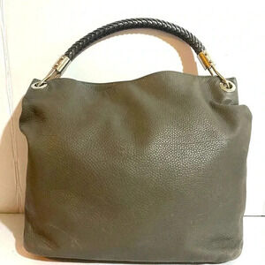 Michael kors grey distressed leather hobo/ shoulder handbag